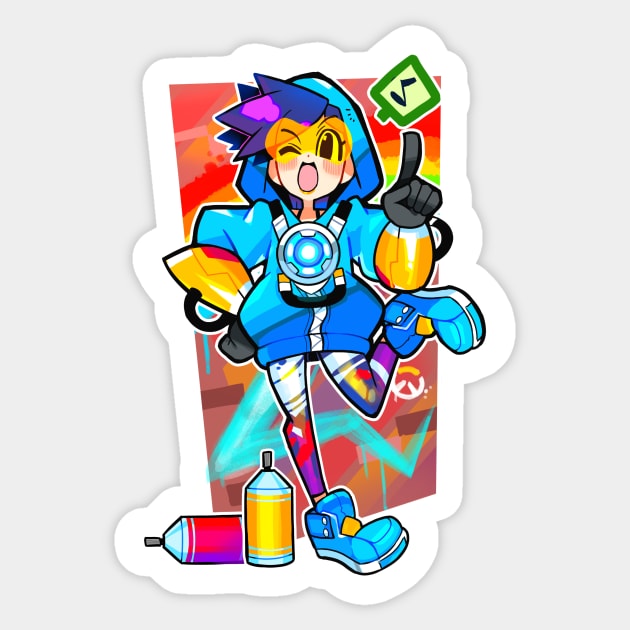 Cute Graffiti Tracer Sticker by REDZtheARTIST